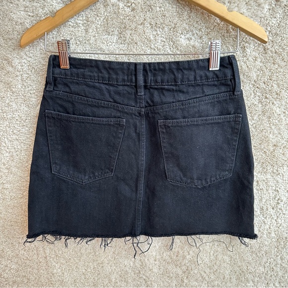 Zara Black Denim Mini Skirt Size S - Picture 2 of 7